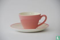 Tasse et soucoupe Jean rose