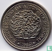 Açores 100 escudos 1986 (cuivre-nickel) "10th anniversary of regional autonomy"