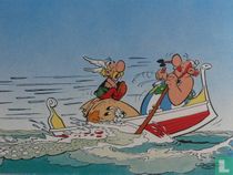 Asterix en Obelix in boot