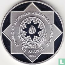 Azerbaijan 50 manat 2004 (PROOF) "2006 Football World Cup in Germany"