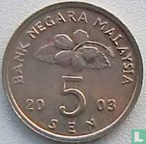 Malaysia 5 sen 2003
