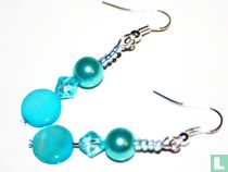 Blauwe Parel Oorbellen