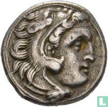 Royaume de Macédoine. Alexandre le grand, 336-323, AR drachme Kolophon c. 310-01