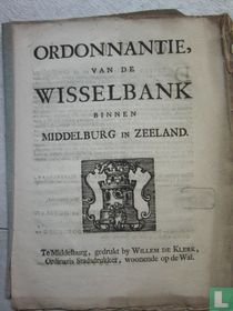 Ordonnantie, van de wisselbank
