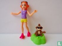 Polly Pocket Lea mit Affen