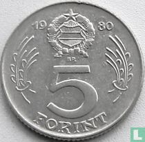 Ungarn 5 Forint 1980