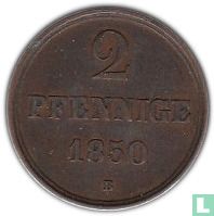 Hanovre 2 pfennige 1850