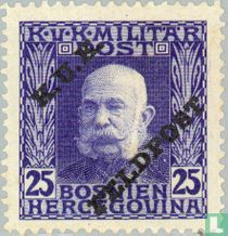 Franz Joseph I, avec surcharge