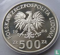 Poland 500 zlotych 1986 (PROOF) "Football World Cup in Mexico"