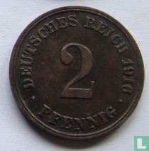 Duitse Rijk 2 pfennig 1916 (D) kopen