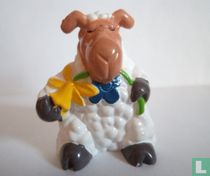 Schaap met bloem