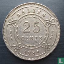 Belize 25 cents 1988
