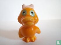 Canard avec noeud rose