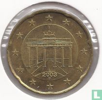 Allemagne 20 cent 2003 (F)