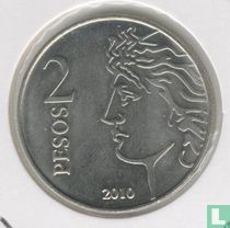 Argentine 2 pesos 2010 (tranche striée) "75th anniversary Central Bank of the Republic of Argentina"