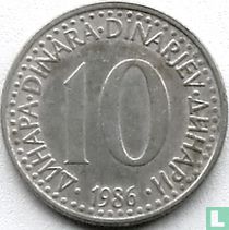 Yougoslavie 10 dinara 1986