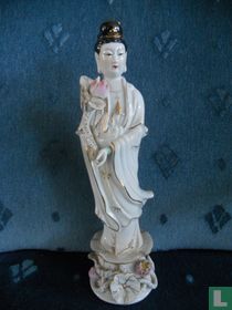 Geisha, figurine porcelaine chinoise antique