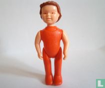 Meisje in rood pak
