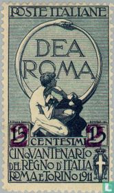 50 years Kingdom of Italy with overprint