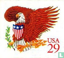 Eagle with escutcheon