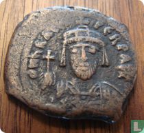 Byzantijnse Rijk, AE Follis, 610-641 AD, Heraclius, Constantinopolis, 611-612 AD