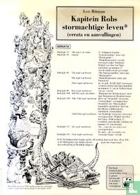 Captain Rob's stormy life - (errata and additions)