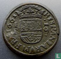 Spanje 16 maravedis 1661 (aquaduct)