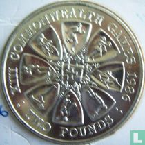 Guernsey 2 Pound 1986 (Silber) "Commonwealth Games in Edinburgh"
