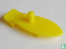 Planche à roulettes avec le point pointu (jaune)