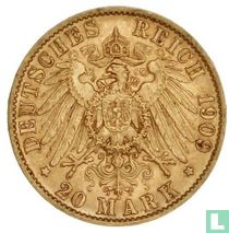 Prusse 20 mark 1909 (A)