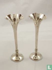 Silver carnation vase