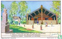 Maison commune des Maoris (Nlle-Zélande)