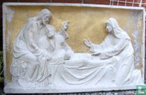 Joseph on deathbed - stone slab in relief