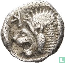 Mysia, Kyzikos. AR9 Obool - Na 480 BC