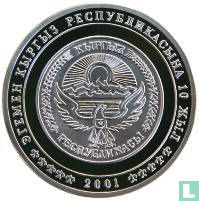 Kyrgyzstan 10 som 2001 (PROOF) "10th Anniversary of the Republic"