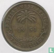 Afrique de l'Ouest britannique 2 shillings 1951