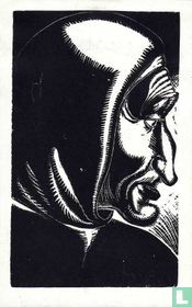 Oude vrouw in profiel