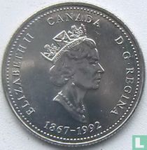 Canada 25 cents 1992 "125th Anniversary of the Canadian Confederation - Alberta"