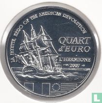 France ¼ euro 2007 "250th anniversary Birth of Gilbert du Motier de La Fayette"