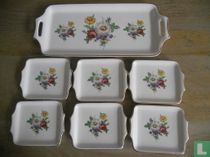 Cakeschaal met zes bordjes