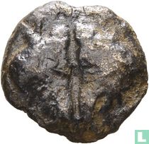 Lesbos, uncertain early coin place. AR 1/12th Stater 500-450 BC