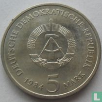 DDR 5 Mark 1984 "Thomas church of Leipzig"