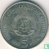 DDR 5 Mark 1983 "Wittenberg castle church"