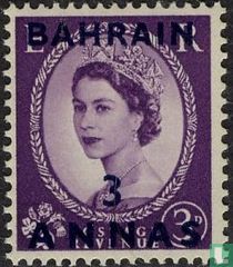 Queen Elizabeth II, with overprint