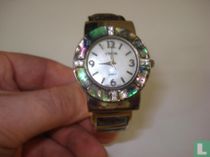 Geneva Quarz horloge ingelegd met schitterende parelmoer 