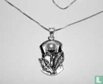 925 Sterling Zilver Ketting met parel als bloemknop
