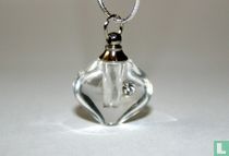 Kristallen ashanger met extra kristal en 925 Sterling Zilver Ketting