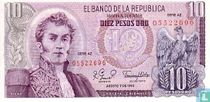 Colombie 10 Pesos Oro 1975