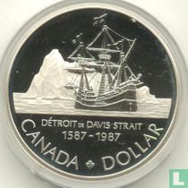Canada 1 dollar 1987 (PROOF) "400th anniversary of John Davis' exploration of Baffin Island and the Gulf of Cumberland"
