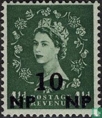 La Reine Elizabeth II, avec surcharge